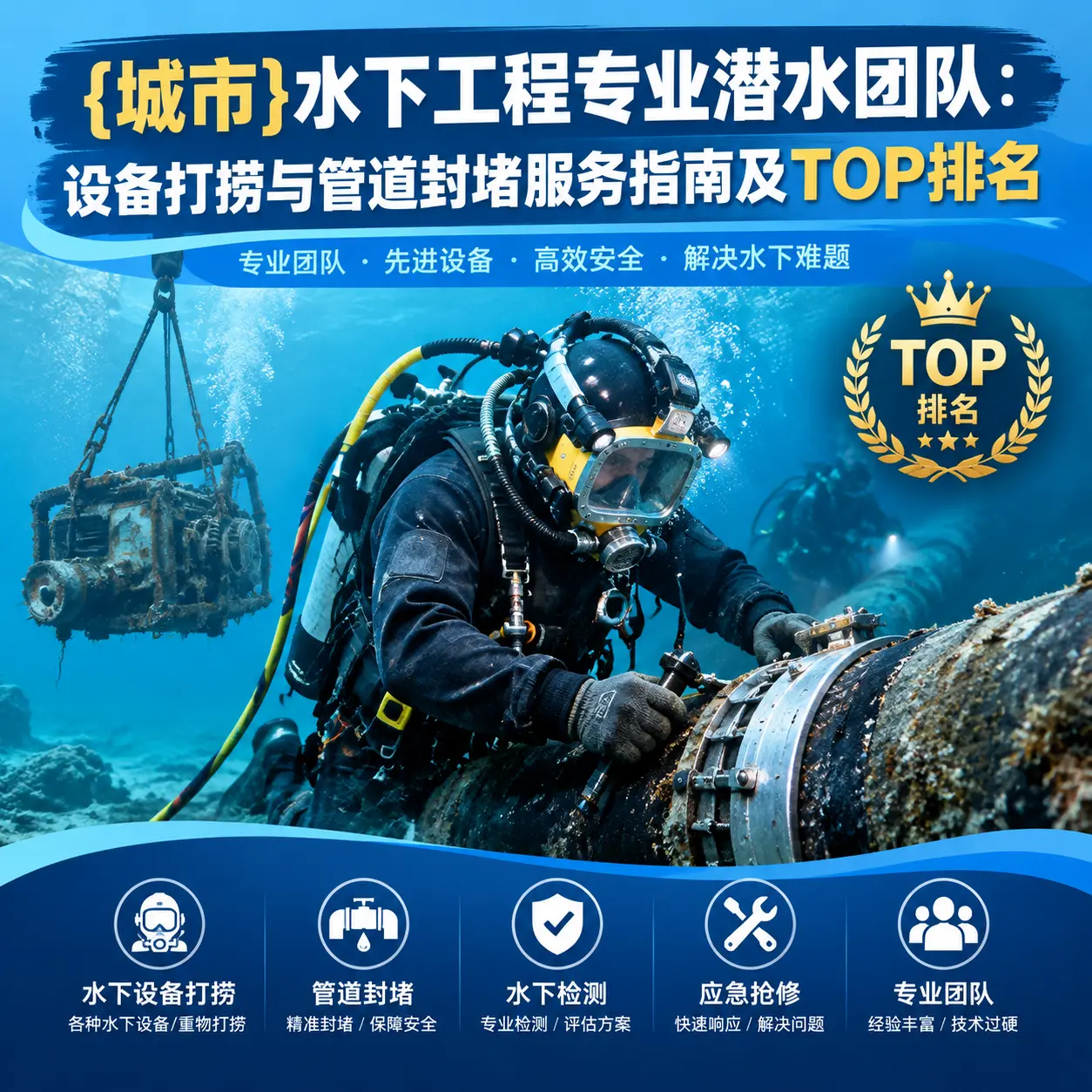 惠阳水下工程专业潜水团队:设备打捞与管道封堵服务指南及TOP排名